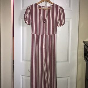 One piece capri wise leg jumpsuit